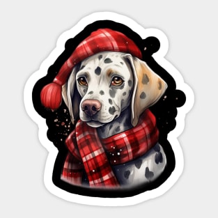 Dalmatian Christmas Sticker